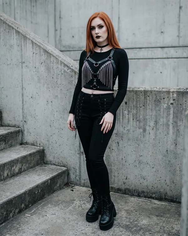 Arnés bralette de cadenas
