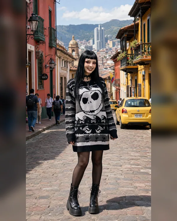 Buzo a rayas calavera sonriente