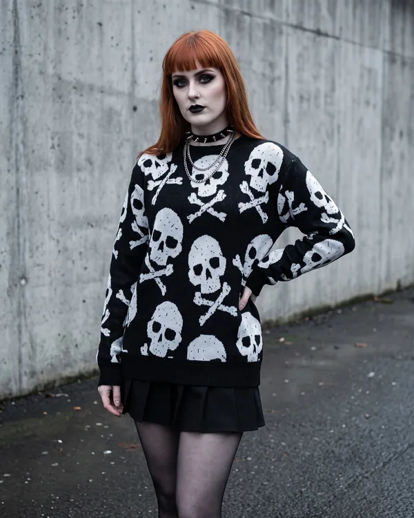 Buzo calaveras tibias blanco