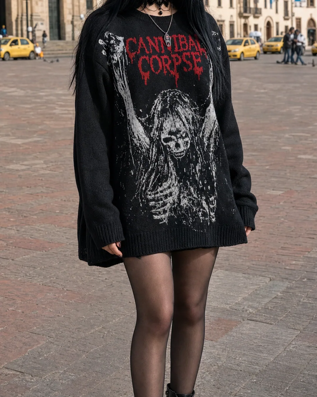 Buzo Oversized Tejido Cannibal Corpse