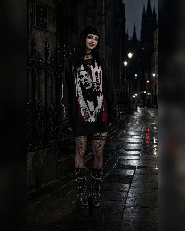 Buzo Oversized tejido Marilyn Manson