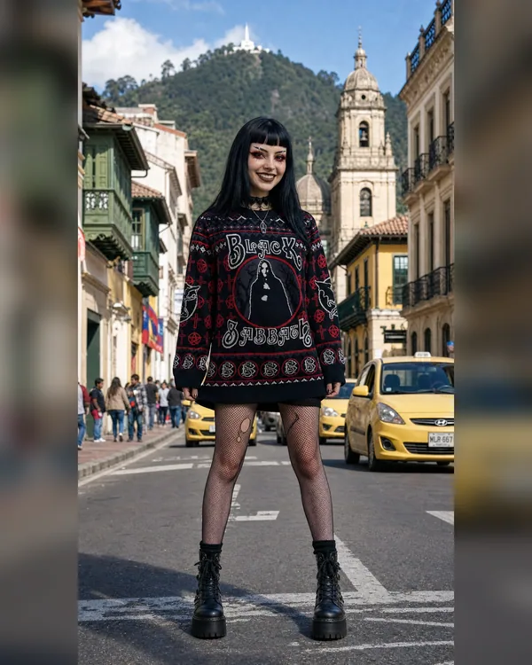 Buzo Oversized tejido Black Sabbath