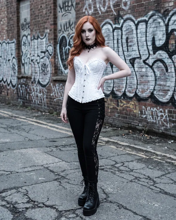 Corset encajes White