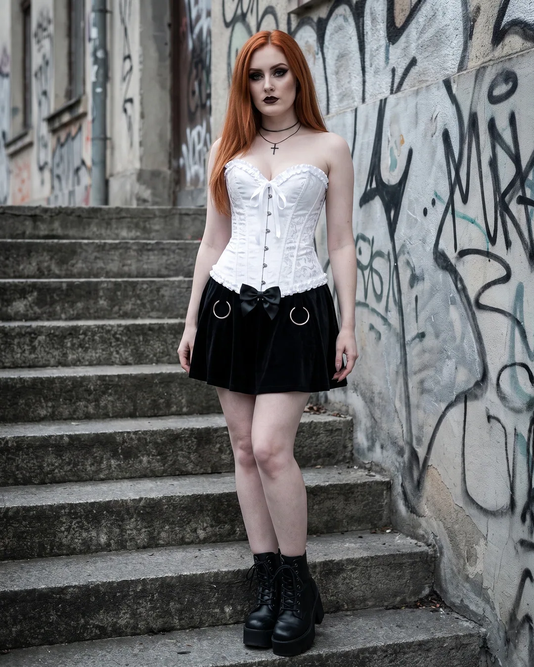 Corset encajes White