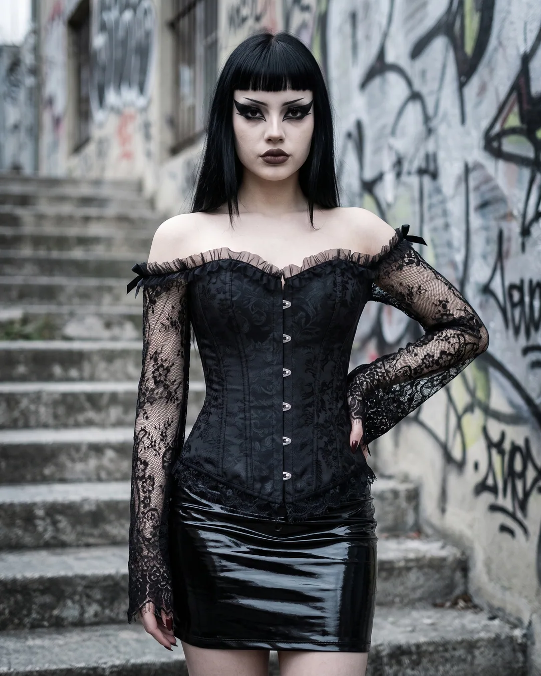 Corset encjaes Black