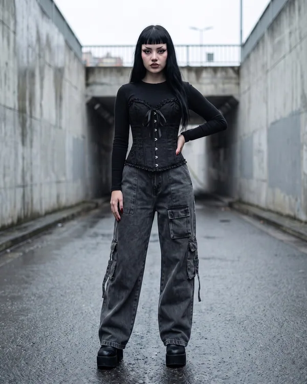 Pantalón cargo táctico gris oscuro