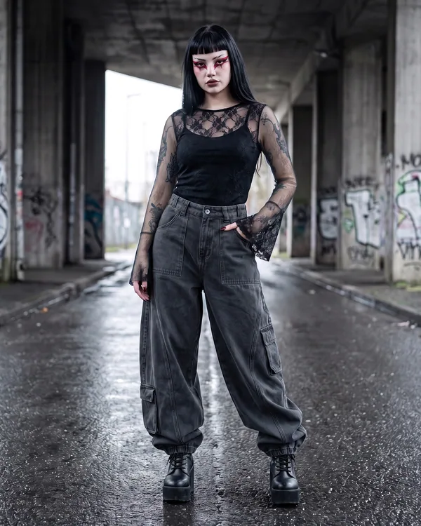 Pantalón super baggy hierro
