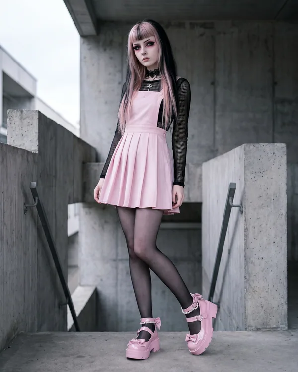 Zapatos Mary Jane rosa con perlas