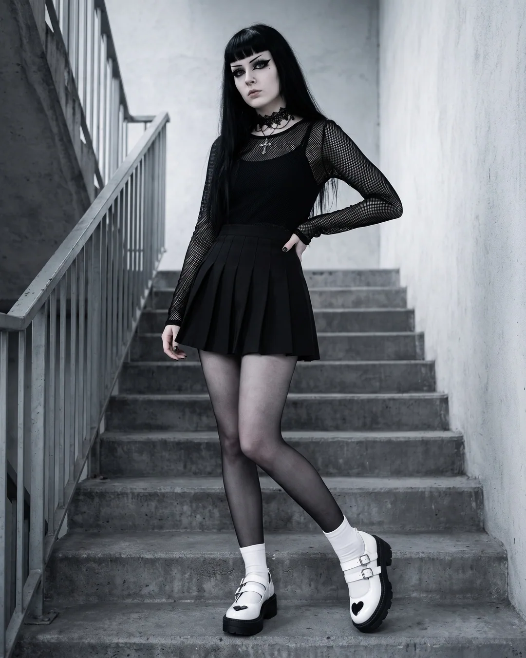 Zapatos Mary Jane blancos con corazón