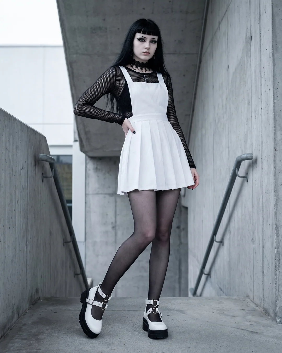 Zapatos Mary Jane blancos corazones